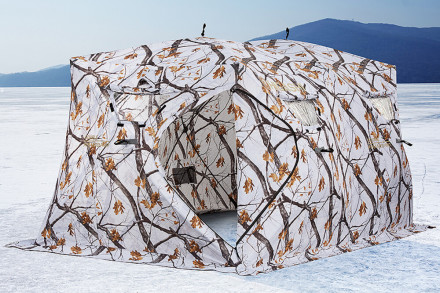 Палатка зимняя Higashi Double Winter Camo Pyramid Hot (трехслойная-двойной утеплитель)